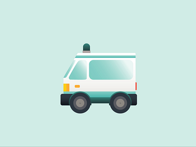 Ambulance animation art design icon illustration illustrator ui vector