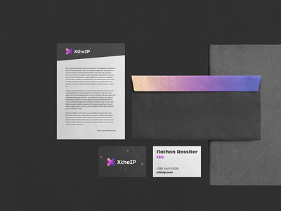 XtheIP Logo and Stationery Design