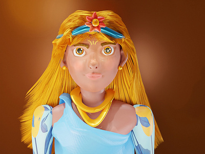 Golden Girl 3d 3d art 3d artist 3d modeling character characterdesign characters gold