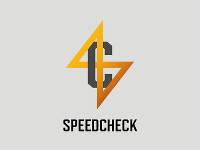 Concept Design of SpeedCheck branding illustrator logo