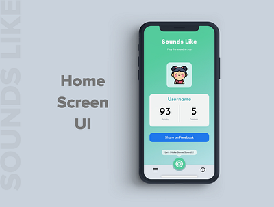 Home Screen - Sounds Like homescreen ui