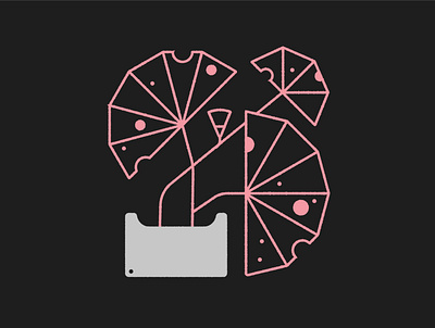 Broken Flower #9 design flower geometry icon illustration line minimal