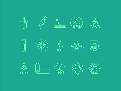 Yoga Icons icon icon design icons illustration line yoga