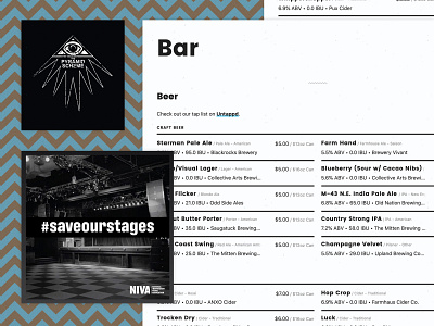 Bar Menu for The Pyramid Scheme bar beer covid drinks grand rapids layout menu pub quarantine venue web design whiskey