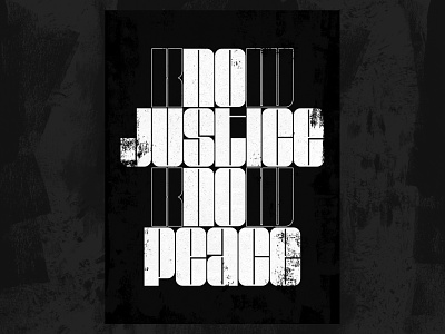 No Justice, No Peace 2020 black lives matter block letters bold equal rights grand rapids justice no justice no peace peace police brutality protest typography