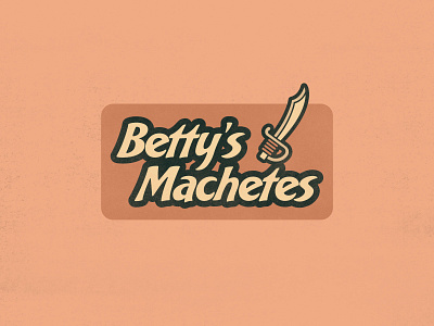 Betty's Machetes bakery script bobs burgers branding cartoon colorful derek mohr graphic design knife lettering logo design machete mexico minimal orange pun simple southwest sword typography