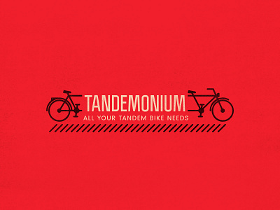 Tandemonium | All Your Tandem Bike Needs bike bike shop biking bobs burgers branding cartoon derek mohr graphic design lettering logo design minimal politica poster mockup pun red redesign simple sudtipos typography