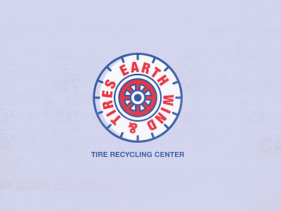 Earth, Wind & Tires | Tire Recycling Center bobs burgers branding cars cartoon classic rock colorful derek mohr graphic design green lettering logo design minimal psd mockup pun recycle reuse simple typography usa wall mockup
