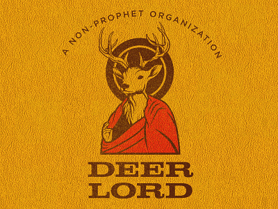 Deer Lord: A non-prophet organization branding christian church comedy deer derek mohr gold graphic design holiday jesus joke logo design lol pagan pun religion religious