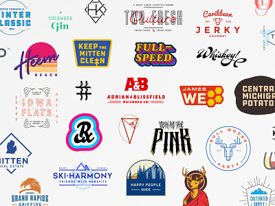 Updated Logo Banner branding colorful compilation creative derek mohr flash sheet food grand rapids graphic design identity lettering logo modernist music nft outdoor politics portfolio sports typography