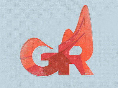 Grand Rapids "GR" anniversary branding calder city derek mohr g grand rapids illustration lettering logo michigan monogram orange r texture type design typography