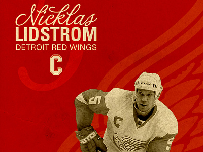 Captain Nick 5 derek mohr detroit graphic design hockey lidstrom nhl red red wings sports stanley cup typography