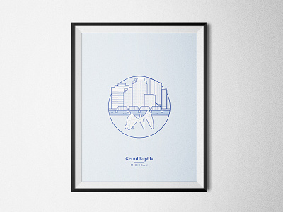 Grand Rapids Skyline Poster