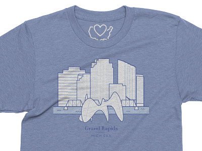 Grand Rapids, Michigan contest derek mohr grand rapids graphic design logo logo design michigan screenprint shirt design t shirt throwback typography