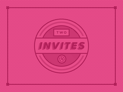 Two Invites contact contact us contest debut dribbble invitation invite join pink playoff shot two
