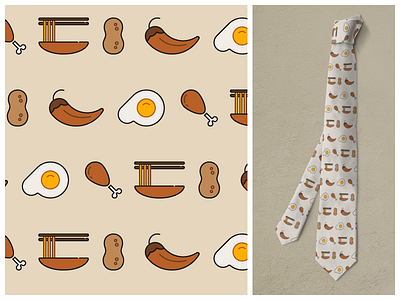 Pad Tie asian curry derek mohr food icon design icons mockup pad thai thai thailand tie vector