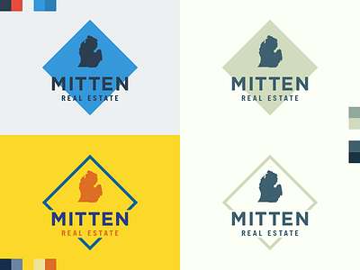 Mitten Real Estate 02 badge derek mohr grand rapids graphic design house logo michigan modern property management real estate wip work in progress