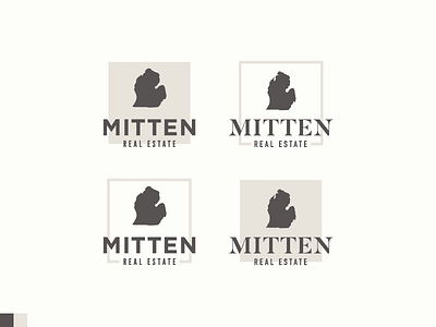 Mitten Real Estate 01 badge derek mohr grand rapids graphic design house logo michigan modern property management real estate wip work in progress