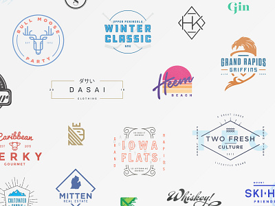 LOGO PAGE badge branding derek mohr design graphic design illustration logo logo design logomark monogram typography wordmark