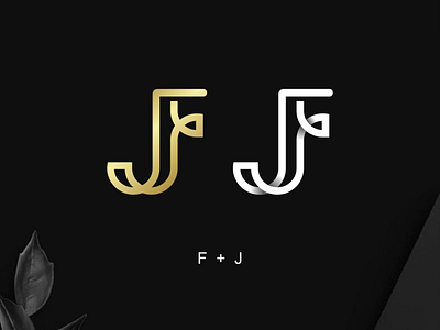 Monogram F J awesome logo branding design icon lettermark monogram logo simple simple logo