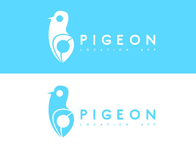 Pigeon Location App Logo app brand design branding company logo design graphicdesign graphics illustrator logo logodesign vector