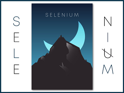 Selenium gradient gradient color graphicdesign graphics illustration illustrator logo mountain nature poster sky wallpaper