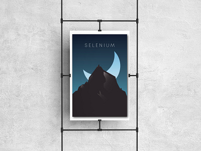 Selenium mckp design graphicdesign graphics illustration illustrator mockup mountain nature night random wallpaper