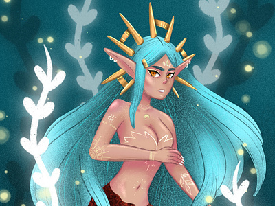 Mermaid 2 digital painting drawing illustration mermaid mermay mithology