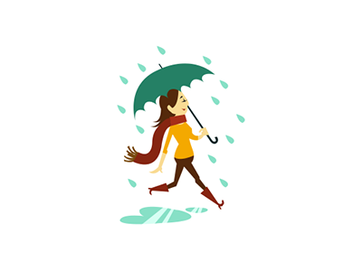 One rainy day character design illustration illustrator manila philippines photoshop vector