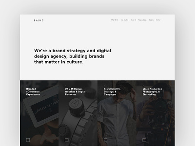 Introducing the New BASIC Agency Website agency basic basic agency content digital design editorial homepage landing ui ux web design