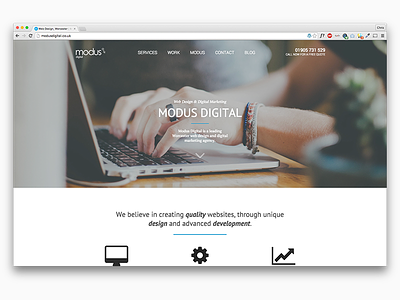 New Modus Digital Website agency animation design development parallax type web website