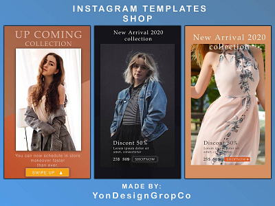 INSTAGRAM TEMPLATES E-COMMERCE SHOP branding design instagram banner instagram post instagram stories instagram template startup ui uidesign ux web