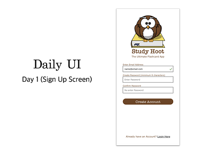 Daily UI (Day 1) dailyui dailyui 001