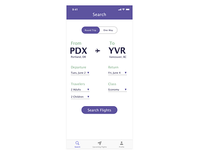 Daily UI (Day 68) dailyui dailyui068 flight search