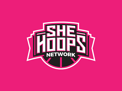 She Hoops Logo basketball hoops logo network she sport sports women womens