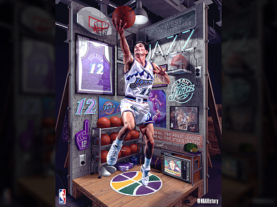 John Stockton Birthday Graphic basketball birthday graphic jazz john stockton nba nba history social media sport sports utah utah jazz