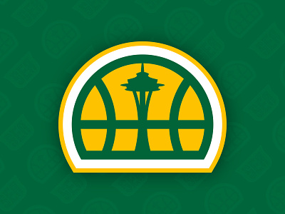 Seattle Sonics Primary Icon basketball branding logo nba seattle seattle sonics sonics sport sports supersonics