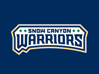 Snow Canyon Warriors Wordmark athletic branding high school logo native american snow canyon warrior warriors wordmark