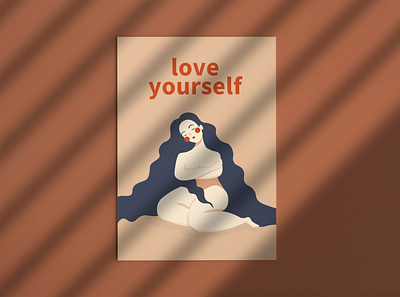 Love yourself art design flat illustration illustrator minimal posters vector