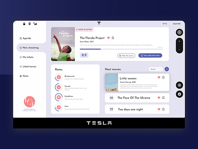 Tesla App design for Independent Cinema Festival