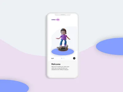 Skateboard store onboarding experience 3d app dashboard design experience illustration logo mobile onboarding skateboards ui