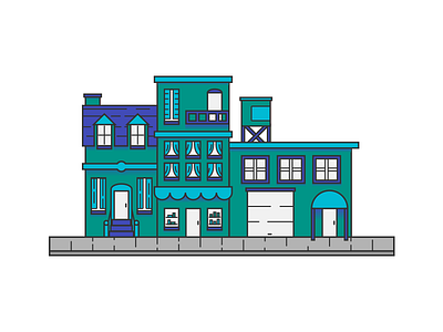 My Block house illustration new york street