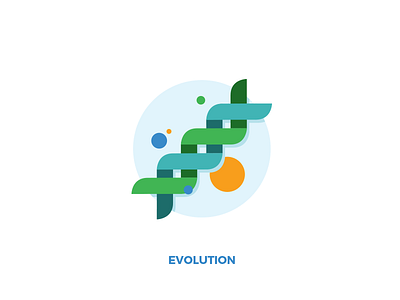 Mintleaf icons - evolution flat icon illustration set