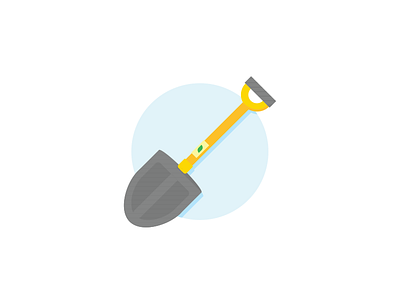 Greenleaf icon alt - Streamline flat icon illustration set shovel