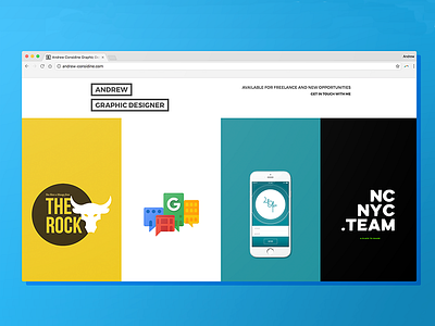 Andrew Considine - Portfolio site design freelance landing page portfolio website