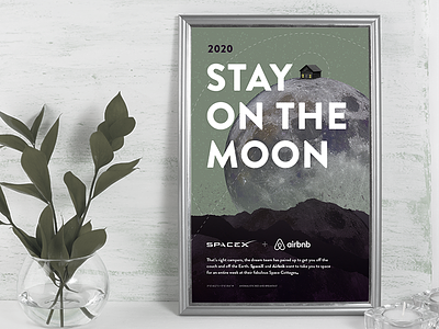 Stay on the Moon airbnb designchallenge mongodb poster print spacex travel