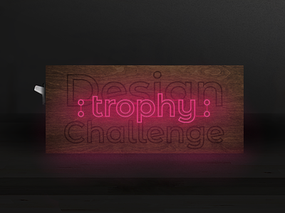 DC :trophy: award challenge concept design challenge mongodb neon neon sign trophy wood