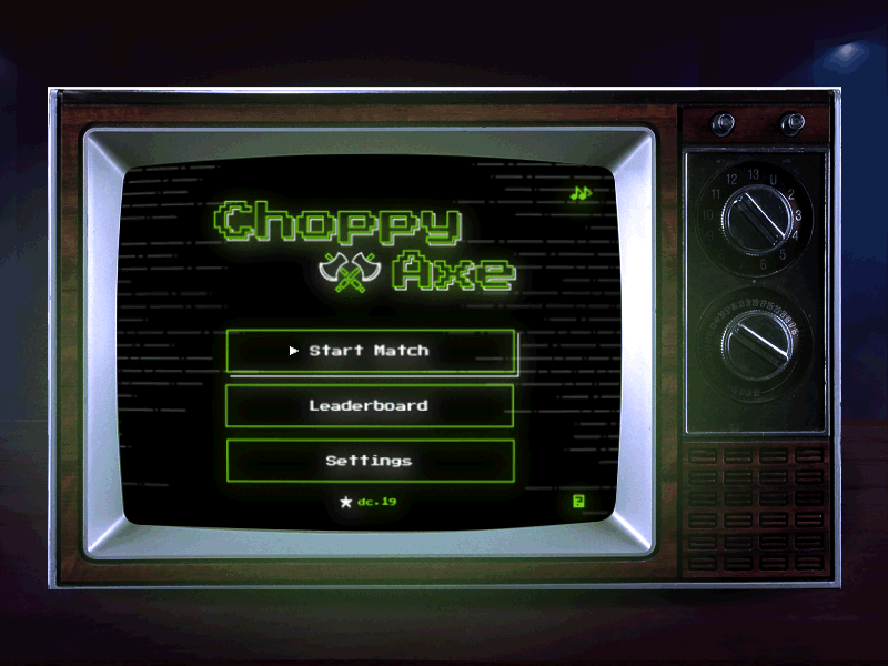 Choppy Axe - Pipboy inspired game menu axe design challenge fallout game menu mongodb retro throwing video game