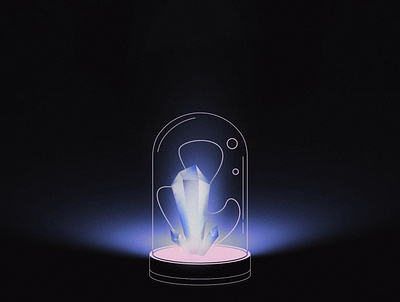 HumanHeart blue crystal illustration light vector