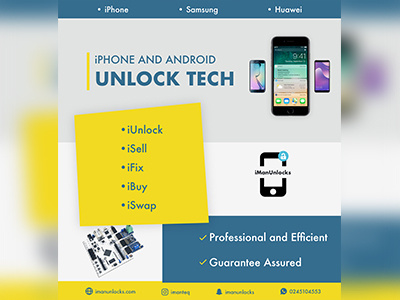 Iman Phone Unlocking Services branding design